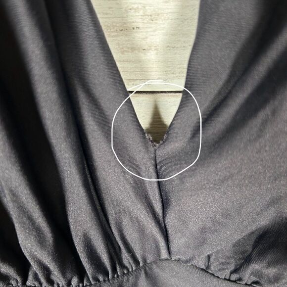 Anthropologie Zinnia Padded Plunge One Piece Swimsuit Sleeveless Black Size 2X - Picture 9 of 10